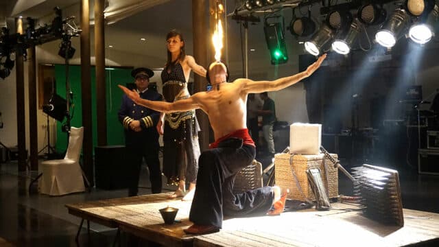 spectacle du fakir, fête du personnel