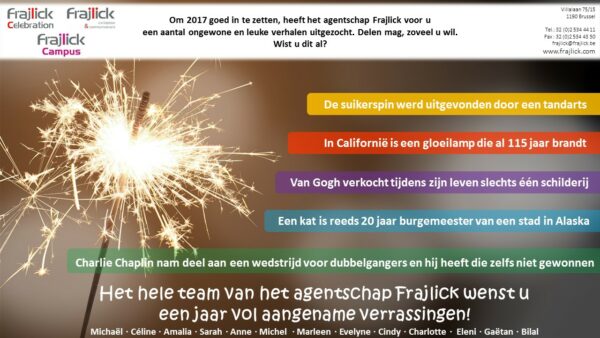 nieuwjaarskaart 2017 van Frajlick bureau