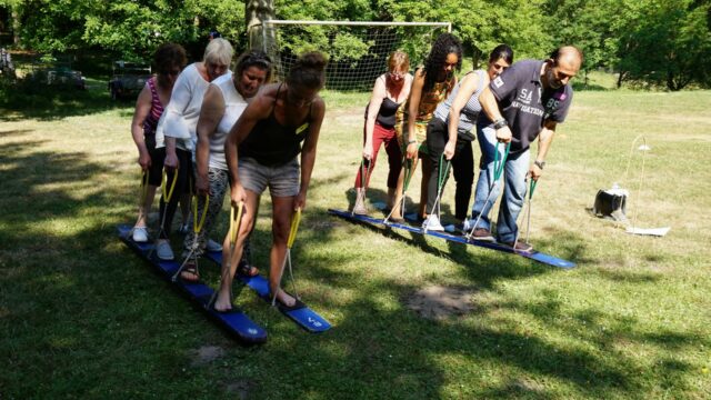 skirace, teambuilding